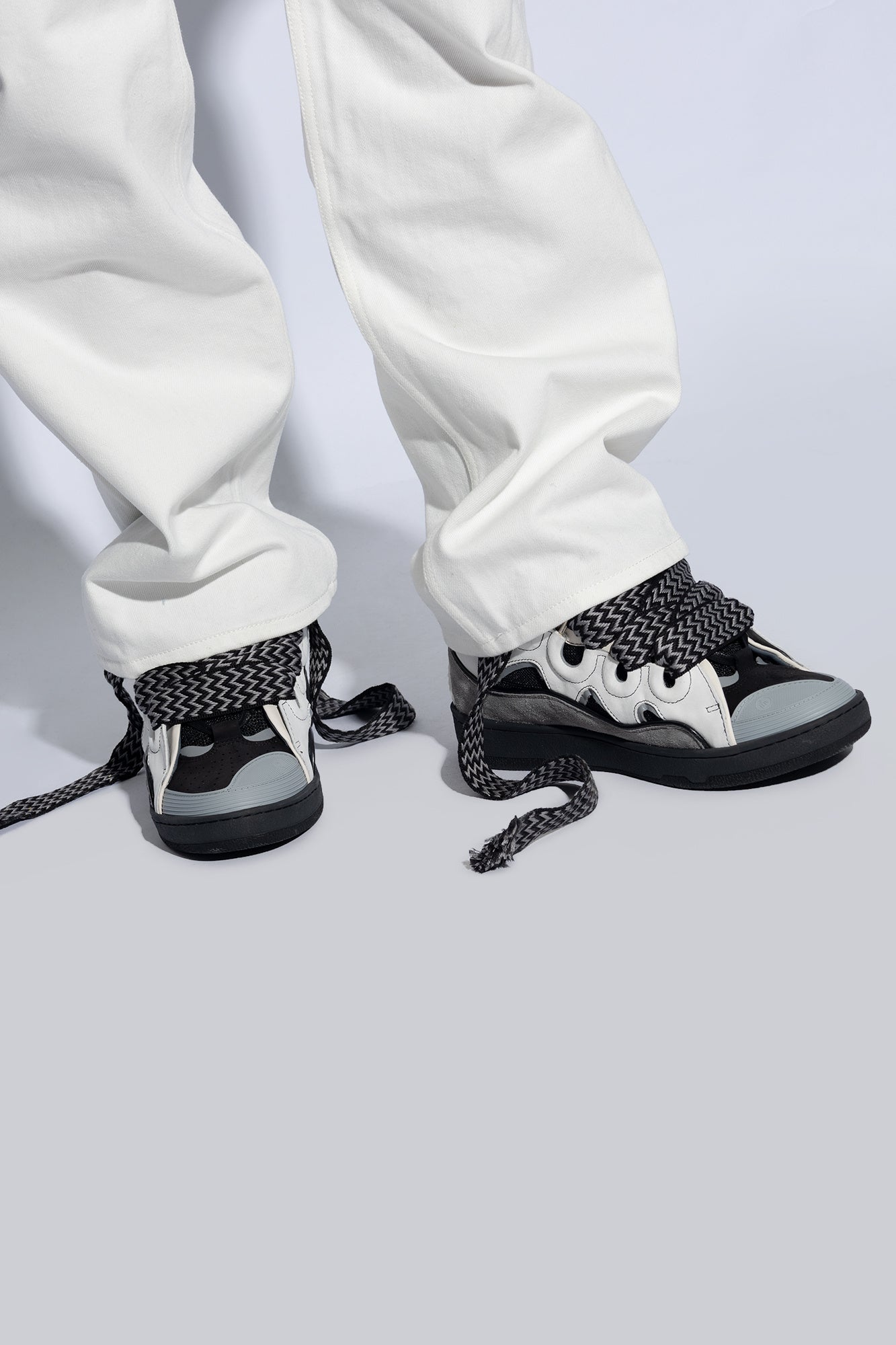 LANVIN CURB GRISE NOIRE