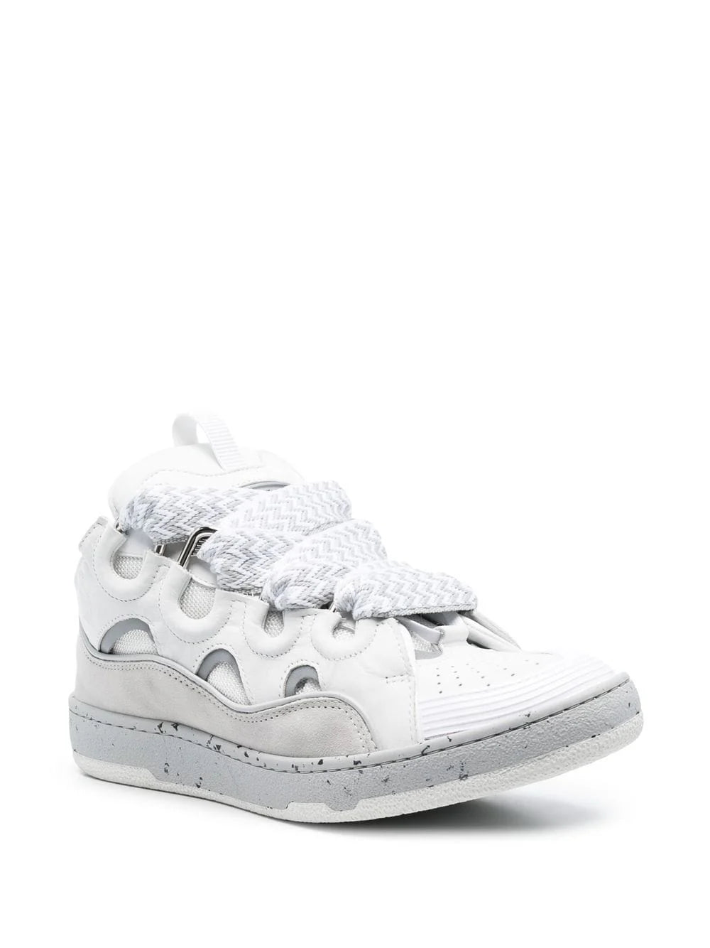 LANVIN CURB GRISE BLANCHE