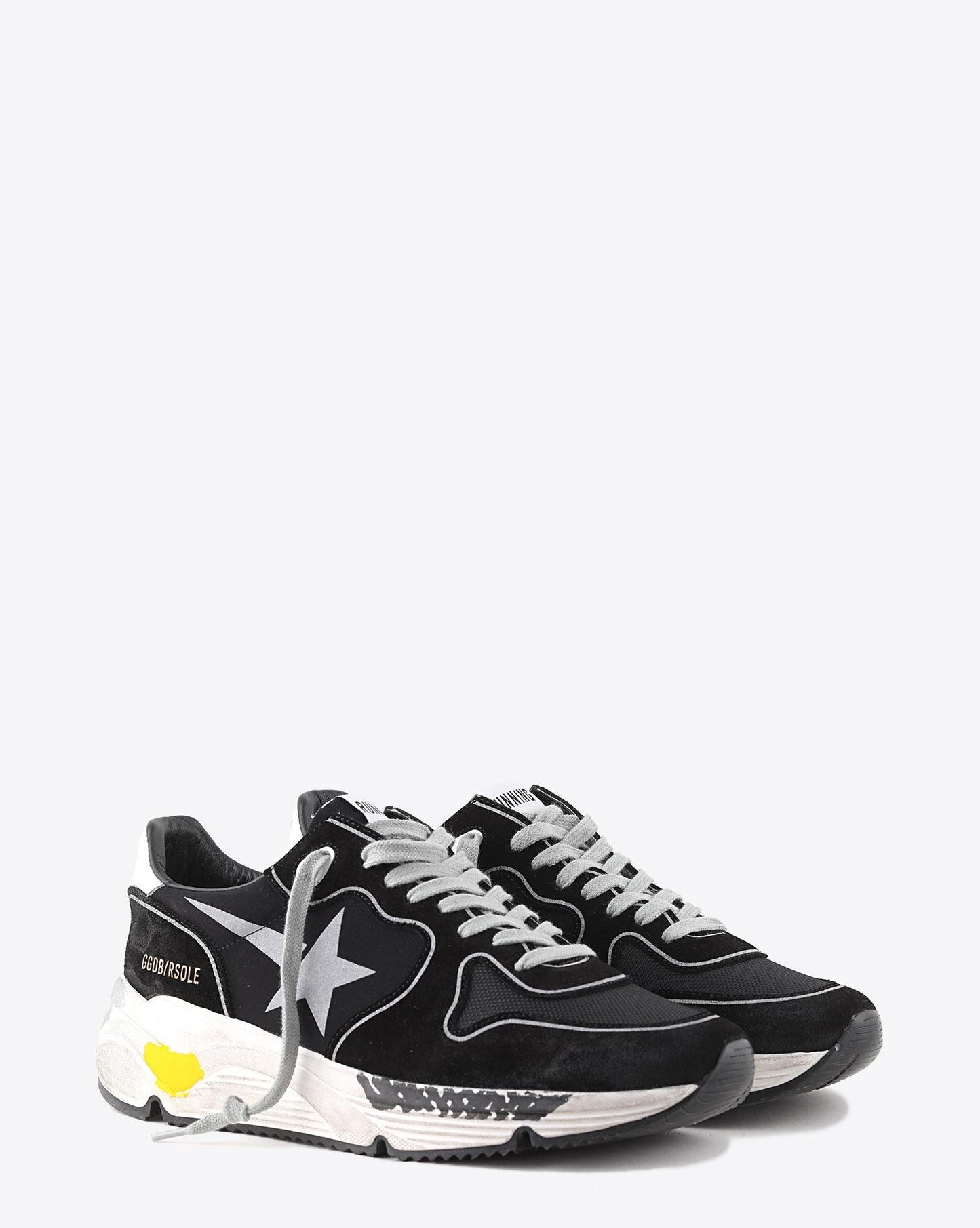 GOLDEN GOOSE RUNNING NOIRE ARGENTÉE BLANCHE