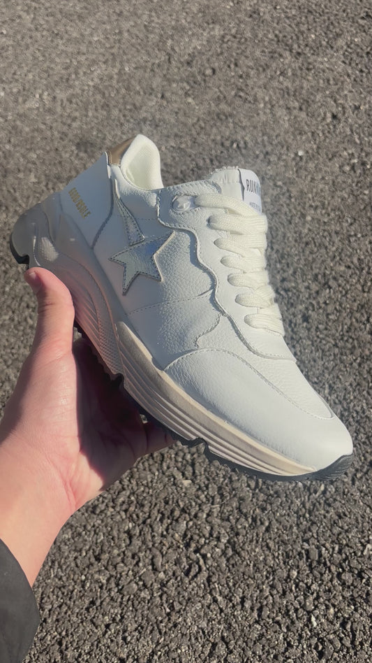 GOLDEN GOOSE RUNNING BLANCHE DORÉE ARGENTÉE