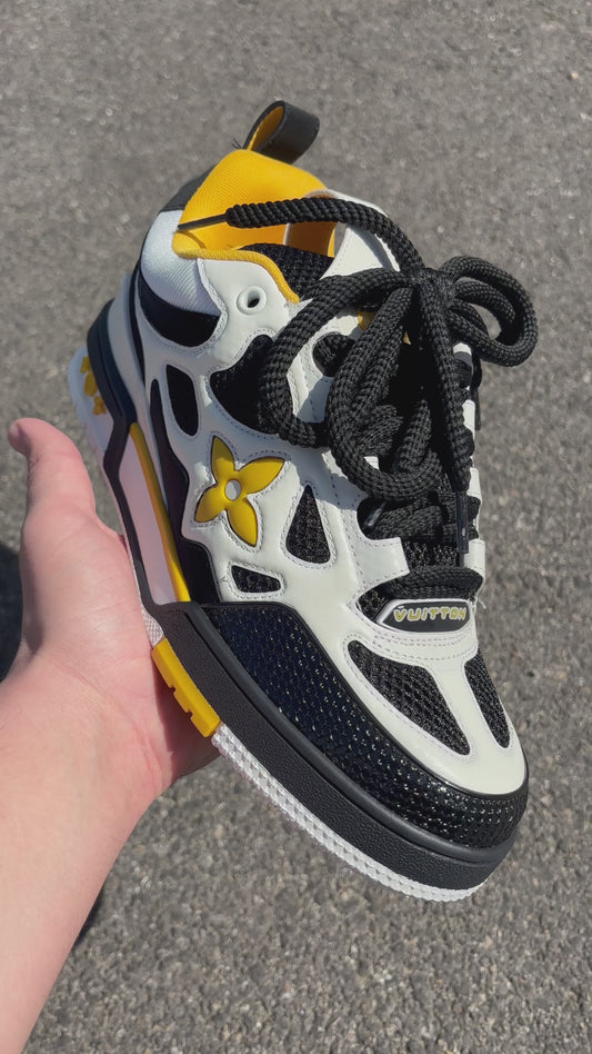 LOUIS VUITTON SKATE NOIRE JAUNE